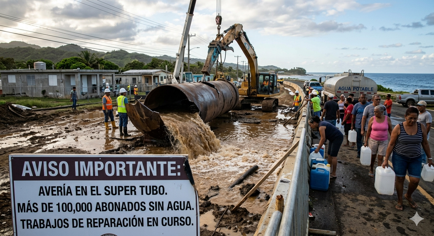 Más de 100 sin agua en el area metro. Descubren tercera avería